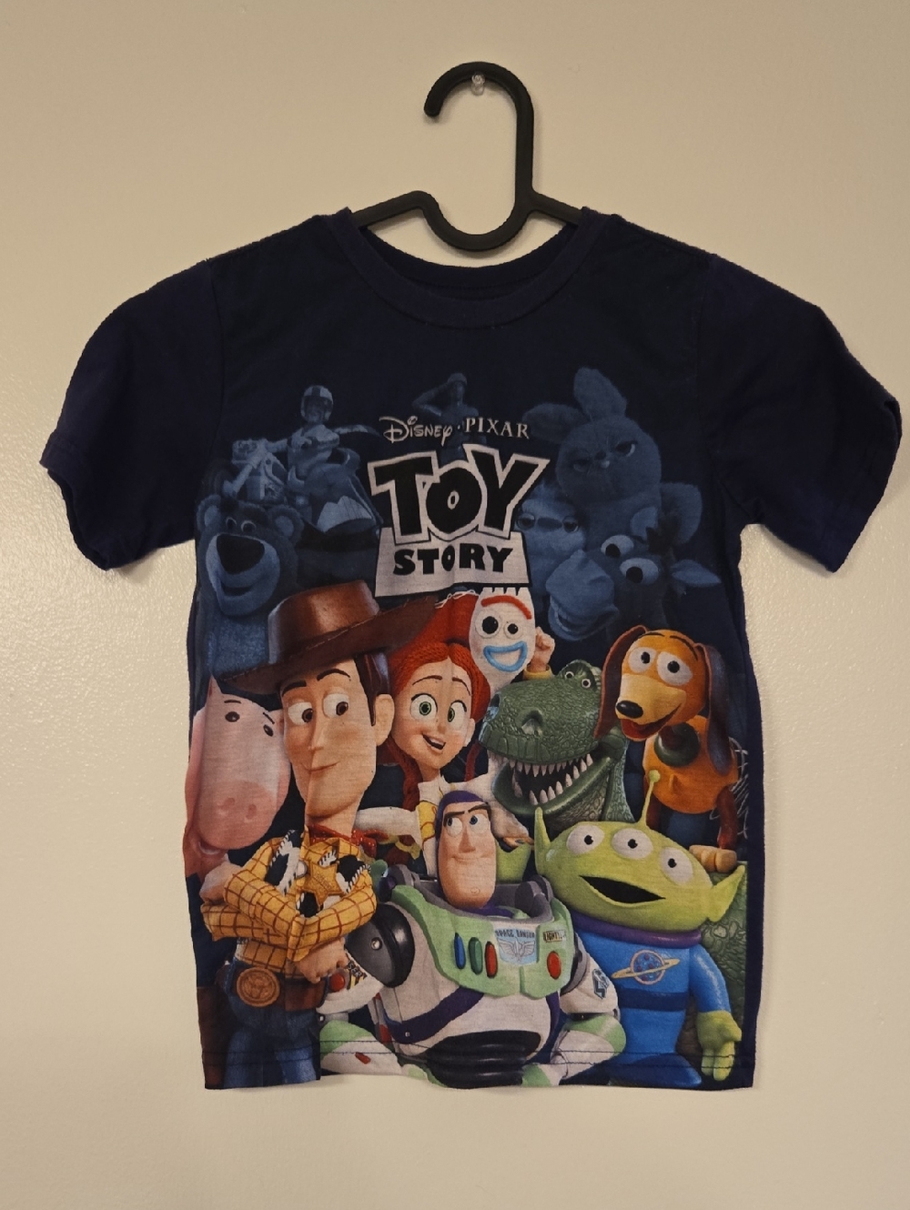 Disney Navy Blue Graphic Tee with White Logo